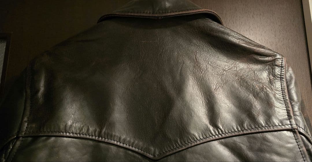 AERO LEATHER HIGHWAYMAN 馬革 茶芯 90s前期