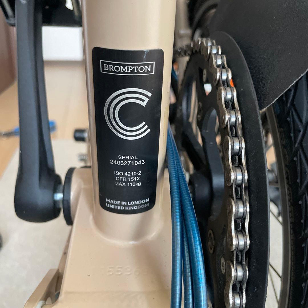 BROMPTON 2024年製Cライン6速折たたみ自転車 ベージュ16インチ