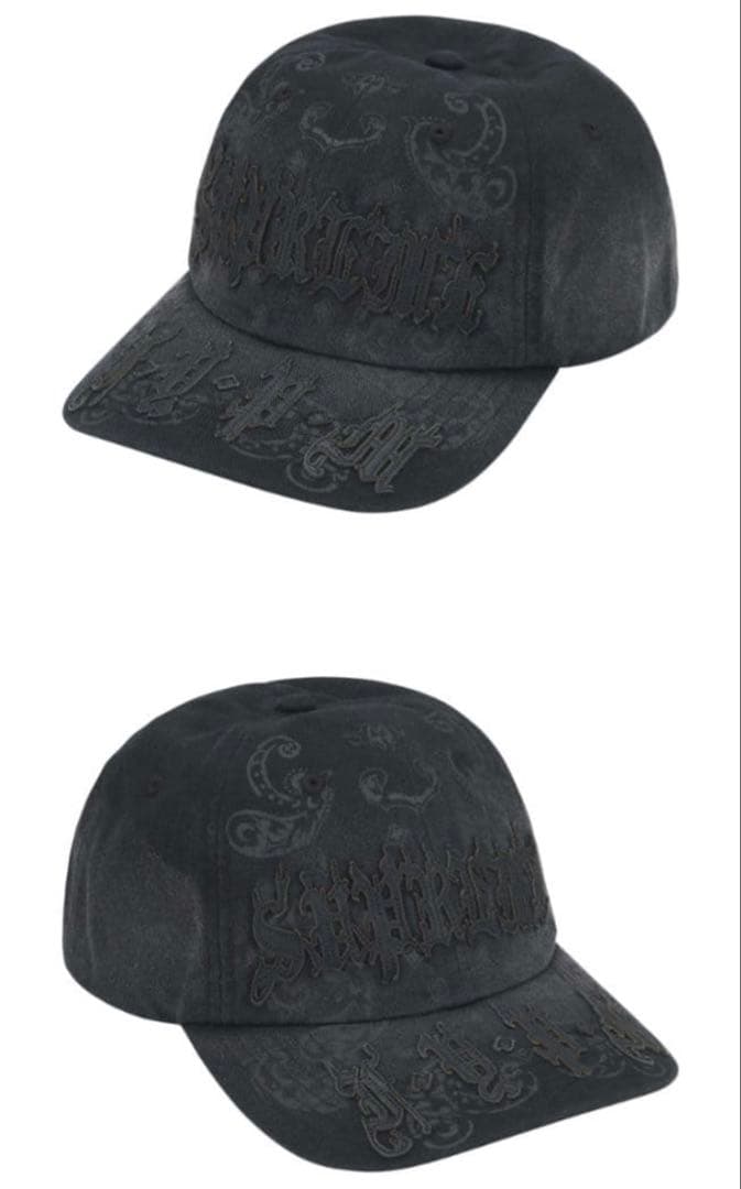 Supreme / Leather Applique 6-Panel (黒）