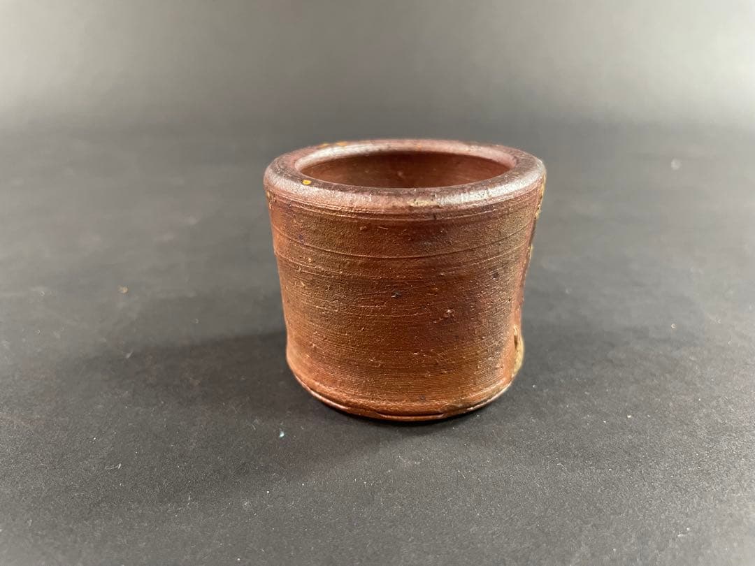 6 最終値下げ　原田陶月 備前 共箱 建水 茶器 茶道具