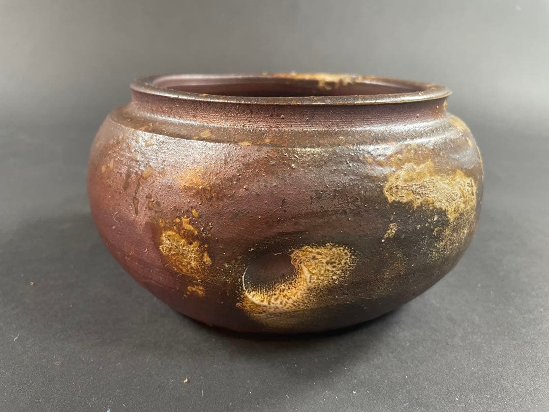 6 最終値下げ　原田陶月 備前 共箱 建水 茶器 茶道具