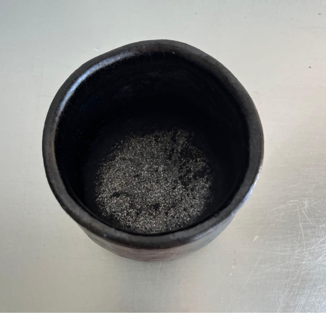 岸野寛　引き出し黒　抹茶碗　茶道