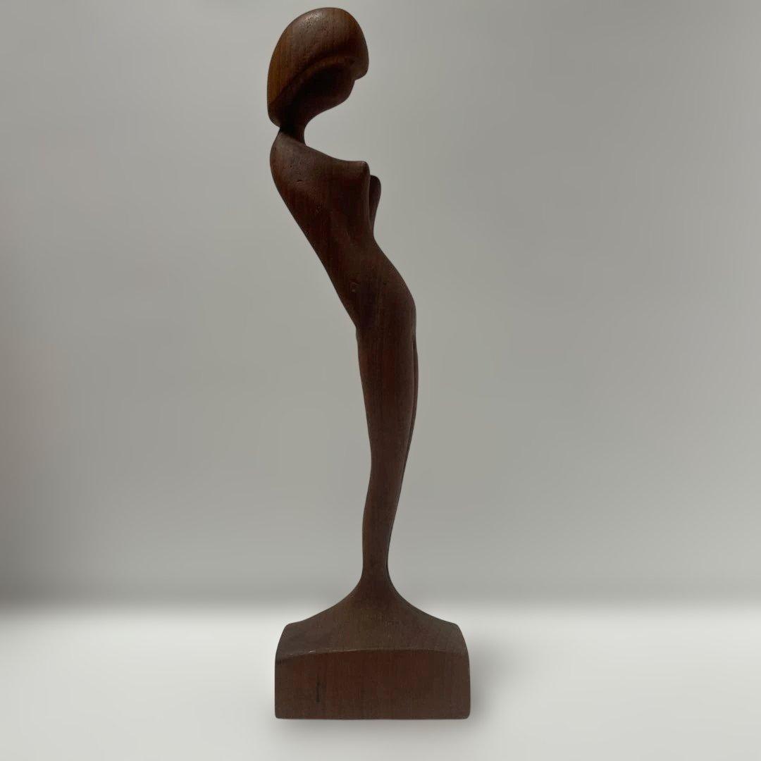 アルネバッセ ArneBasse 木製 抽象彫刻 裸婦像 オブジェ デンマーク