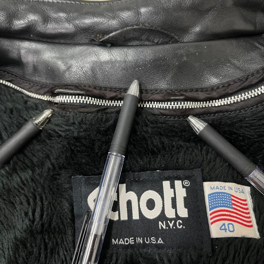 値下げ ショット schott 641 USA レザー シングル ライダースJK