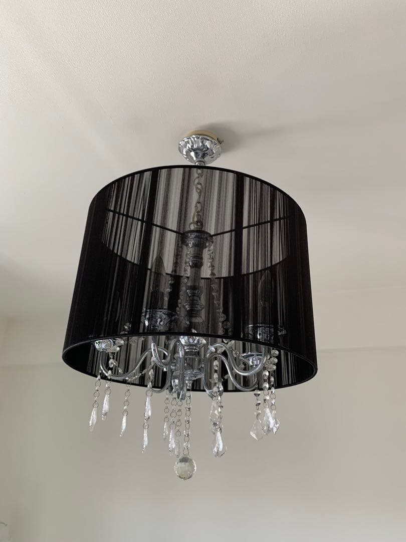 ブラックシェードシャンデリア