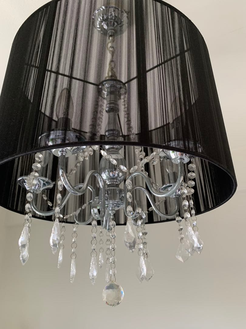 ブラックシェードシャンデリア