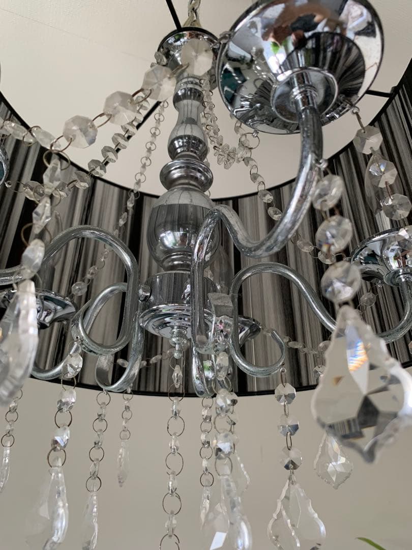 ブラックシェードシャンデリア