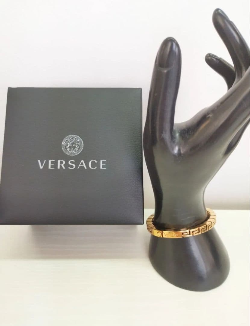 L02035□VERSACE グレカ バングル ブレスレット S