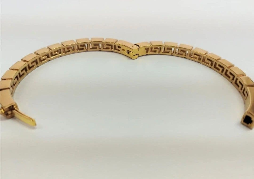 L02035□VERSACE グレカ バングル ブレスレット S