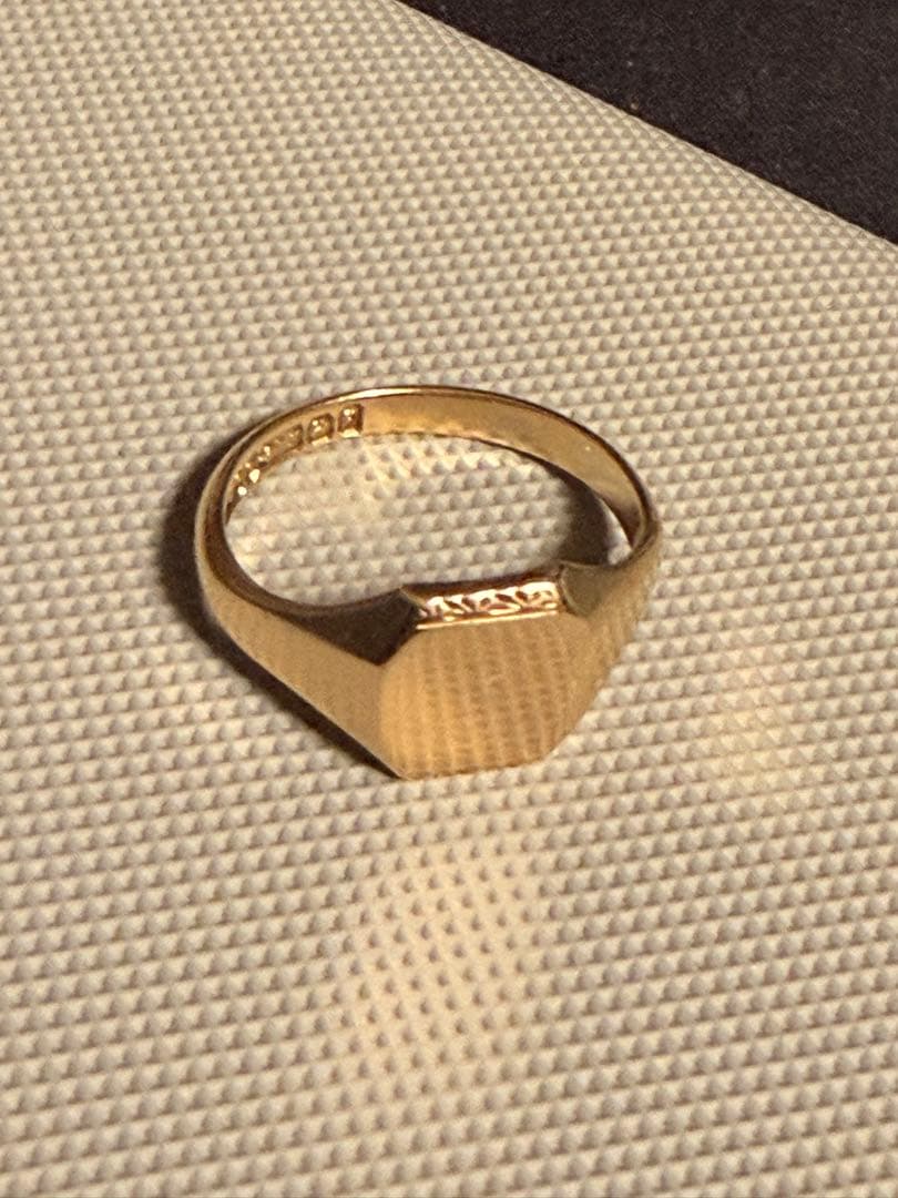 シグネットリング 9k 印台 約11号 約3g k10やk18好きの方是非