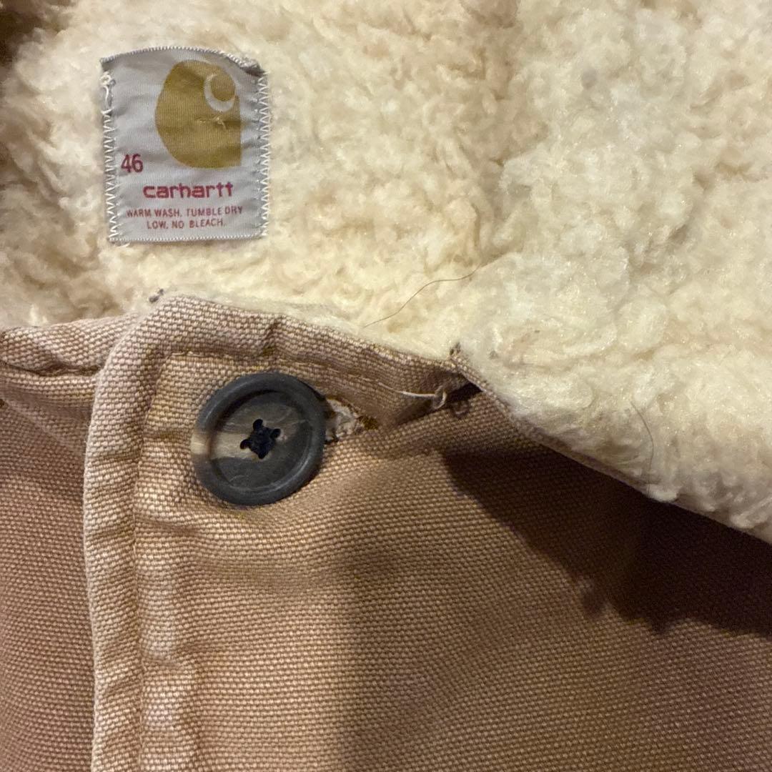 70s カーハート ボアコートジャケット フェード46