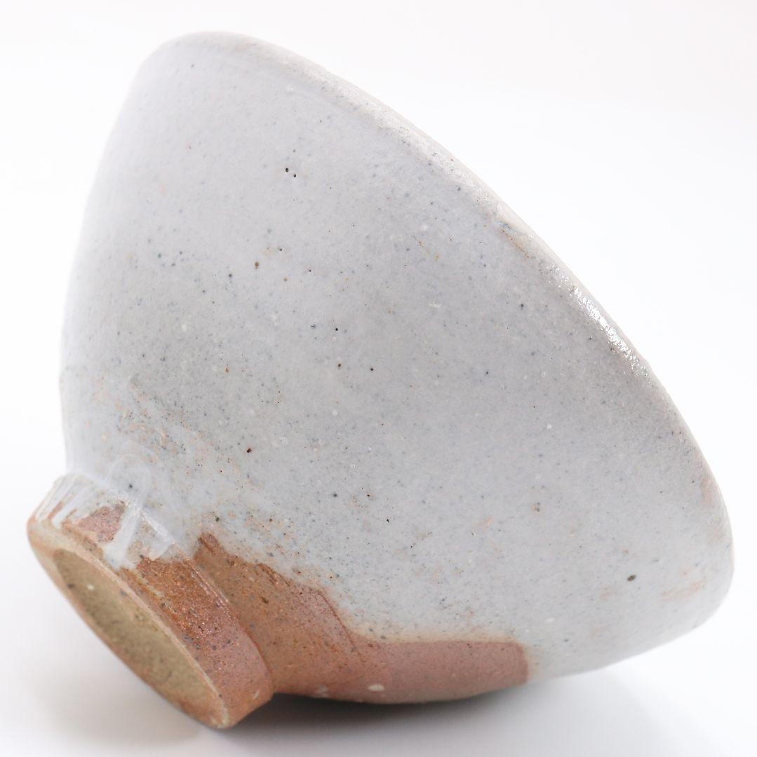 川喜田半泥子作 白掛茶碗 茶道具 共箱　V889