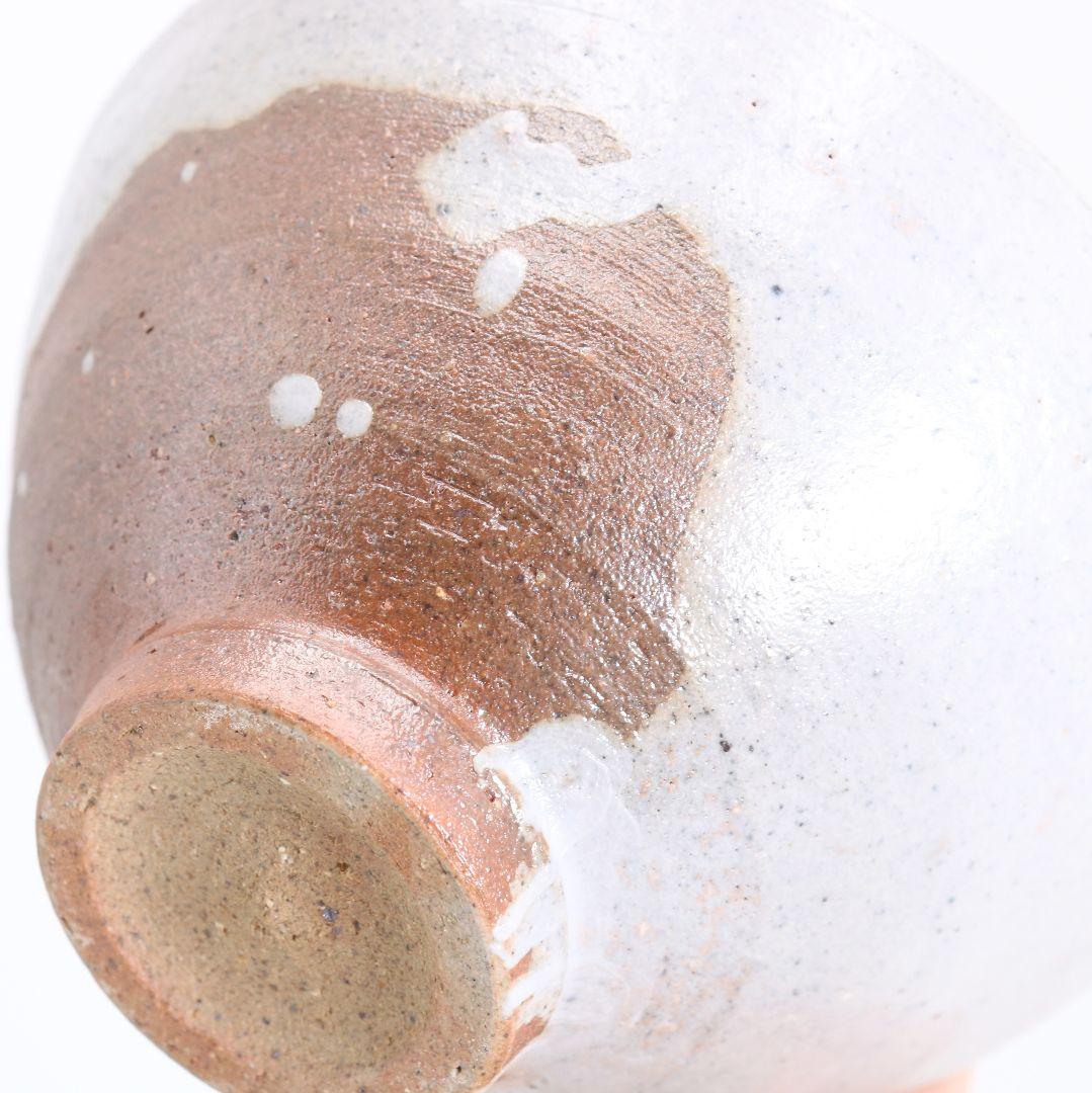 川喜田半泥子作 白掛茶碗 茶道具 共箱　V889