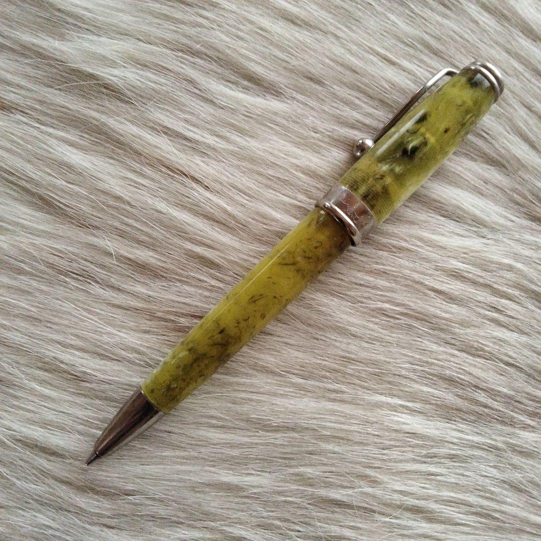 LEPINE 黄緑の万年筆とボールペンセット