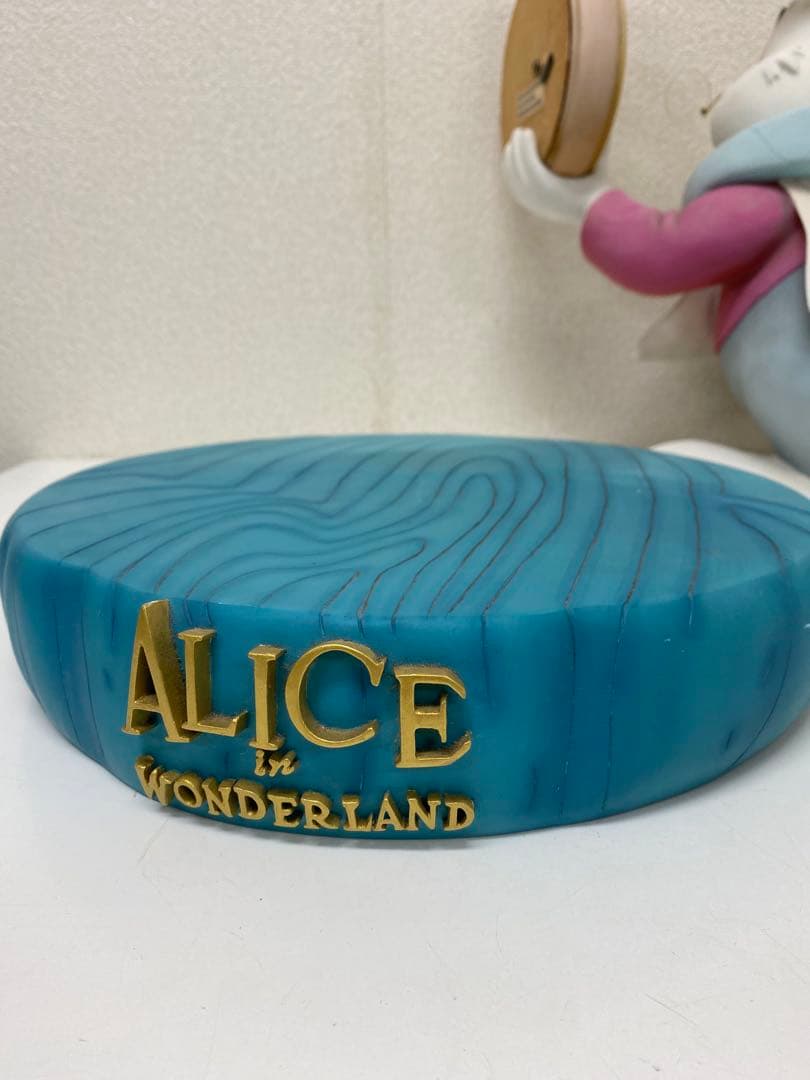 3-2701 激レア★不思議の国のアリス 白うさぎ 兎置き時計 ビッグフィギュア