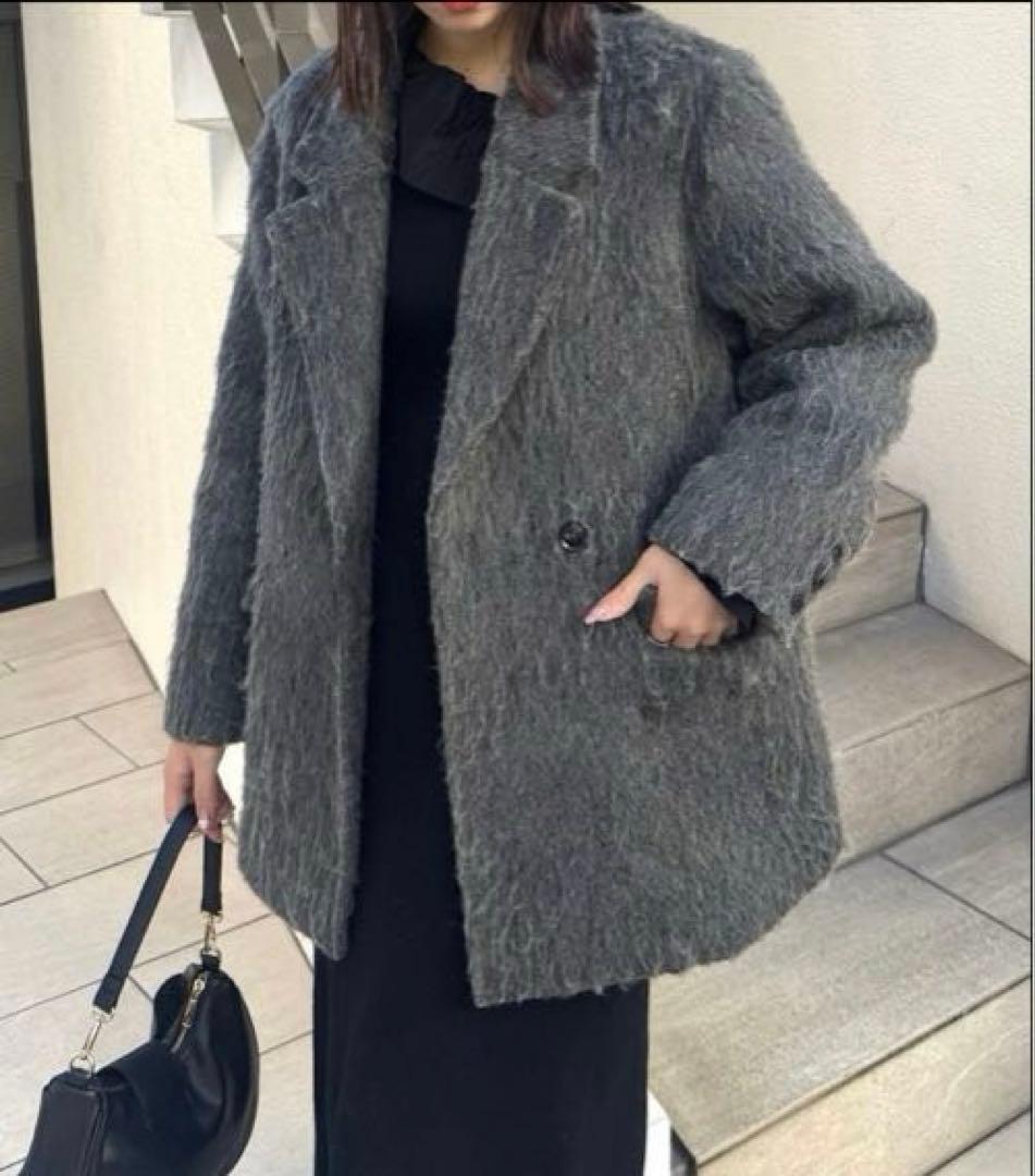 Chico シャギージャケットコート