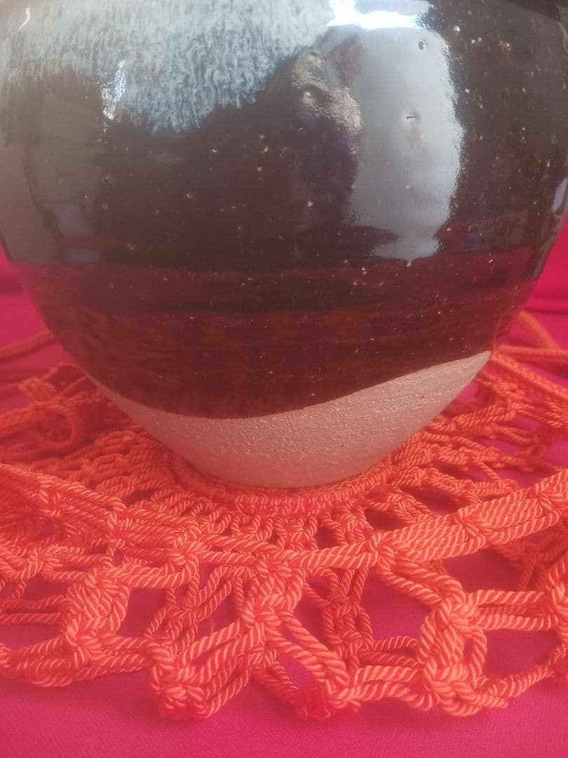 飾壺　高取秞　銘入り　木箱入り　美品