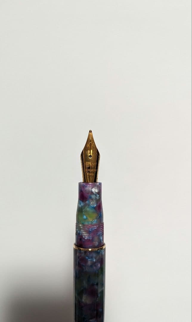 レオナルド フローレ アクアペトラ 万年筆 スチールニブ ローズゴールド 太字