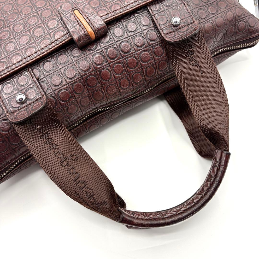 オールレザー 総柄 ガンチーニ サルバトーレフェラガモ 2way ブリーフケース