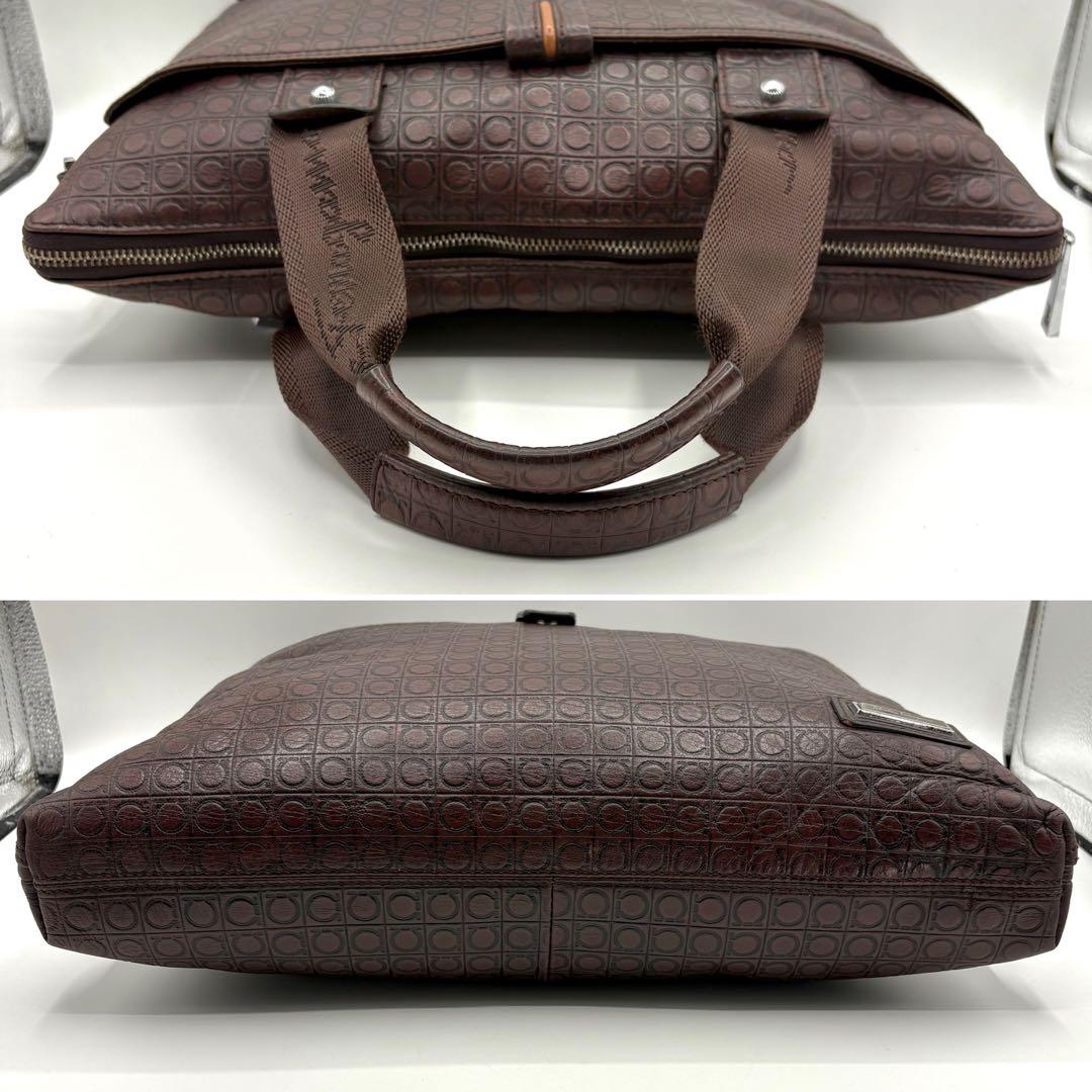 オールレザー 総柄 ガンチーニ サルバトーレフェラガモ 2way ブリーフケース