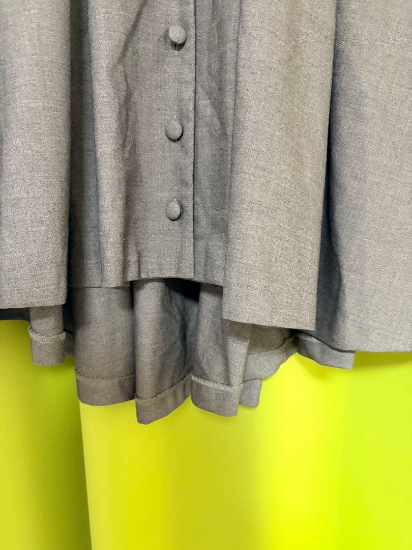 *難あり　sheglit シェグリット ハイウエストタックスカート　グレー M