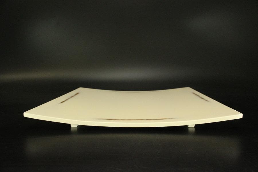 高級漆器 紀州塗 島安 変り根来 四方皿 未使用(A194)