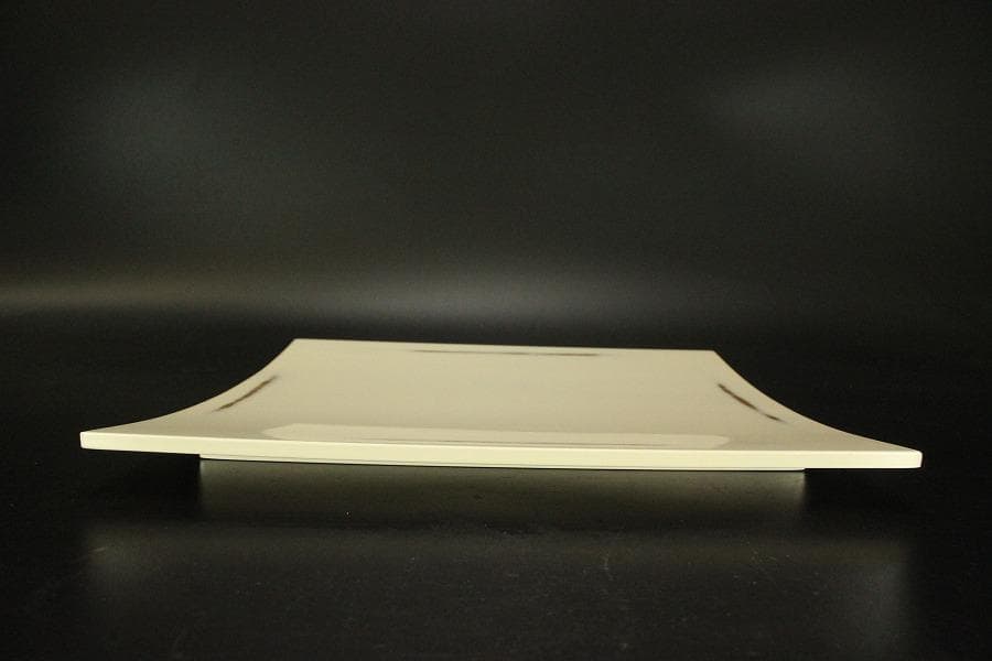 高級漆器 紀州塗 島安 変り根来 四方皿 未使用(A194)