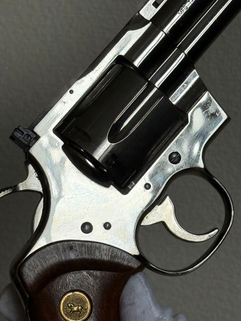 タナカ コルト パイソン 6インチ ニッケルフィニッシュ シルバー ガスガン