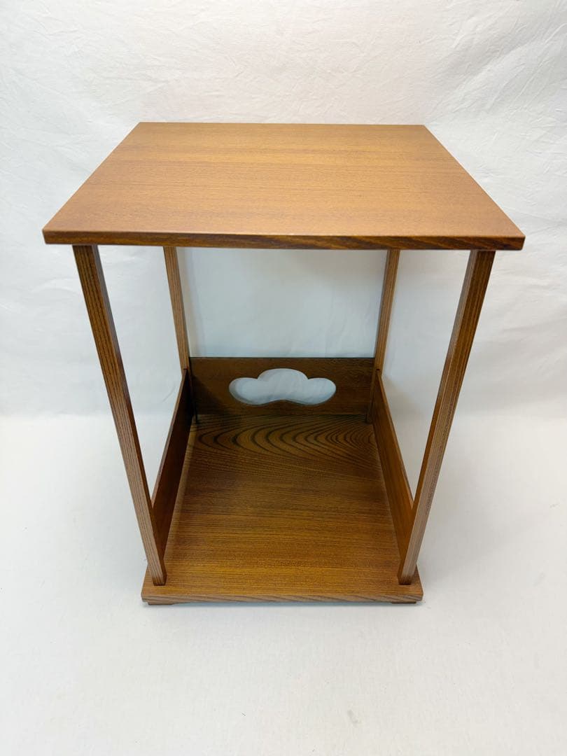 ほぼ未使用 茶道具 松スリ漆 常盤棚 煎茶棚 組み立式 元箱