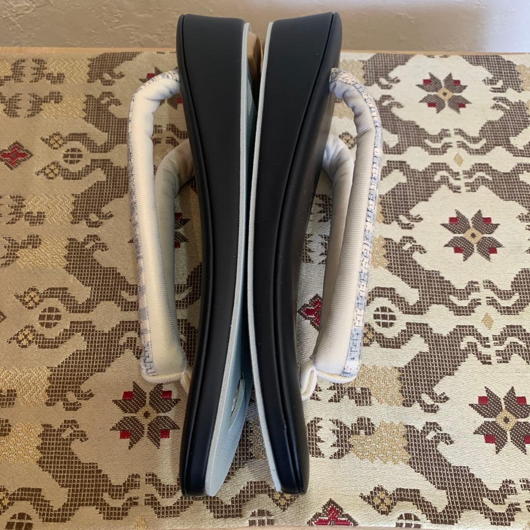 草履　バッグセット　結城紬