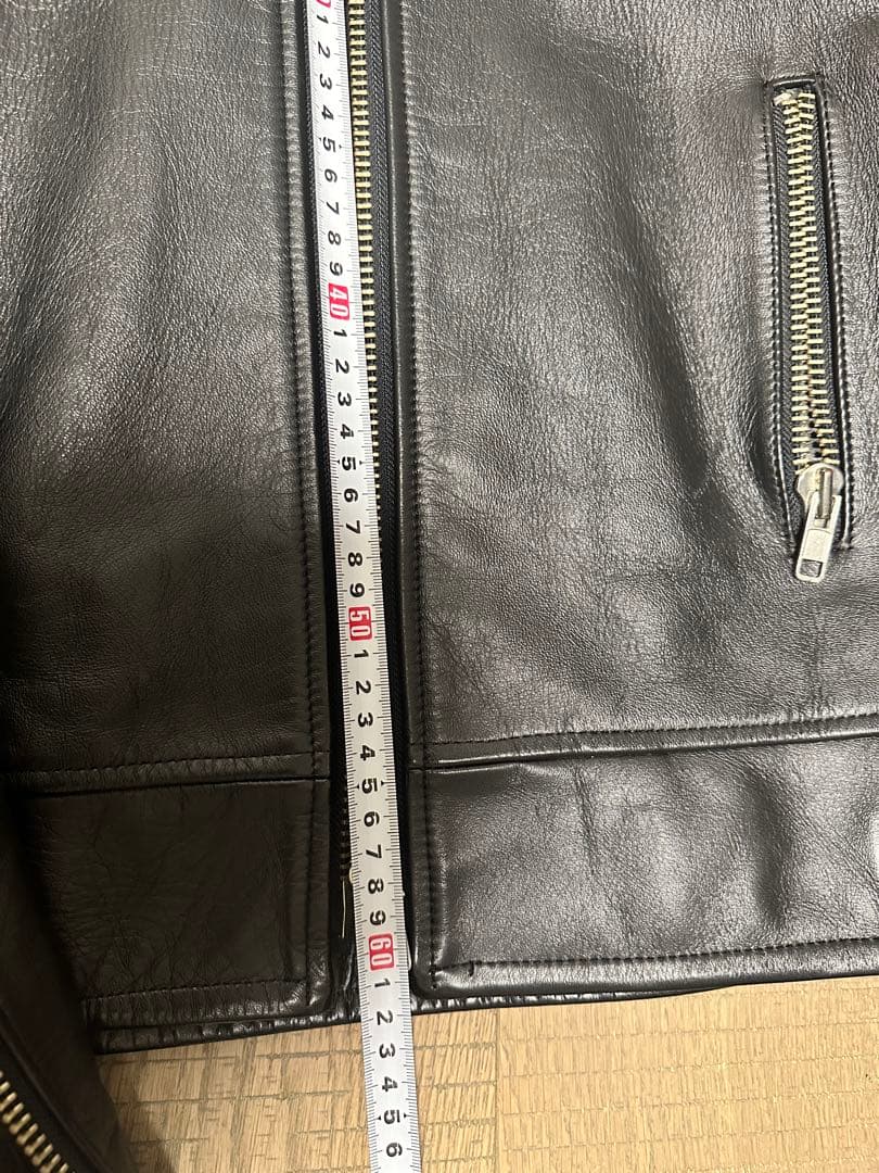 ブラックレザーシングルライダース M