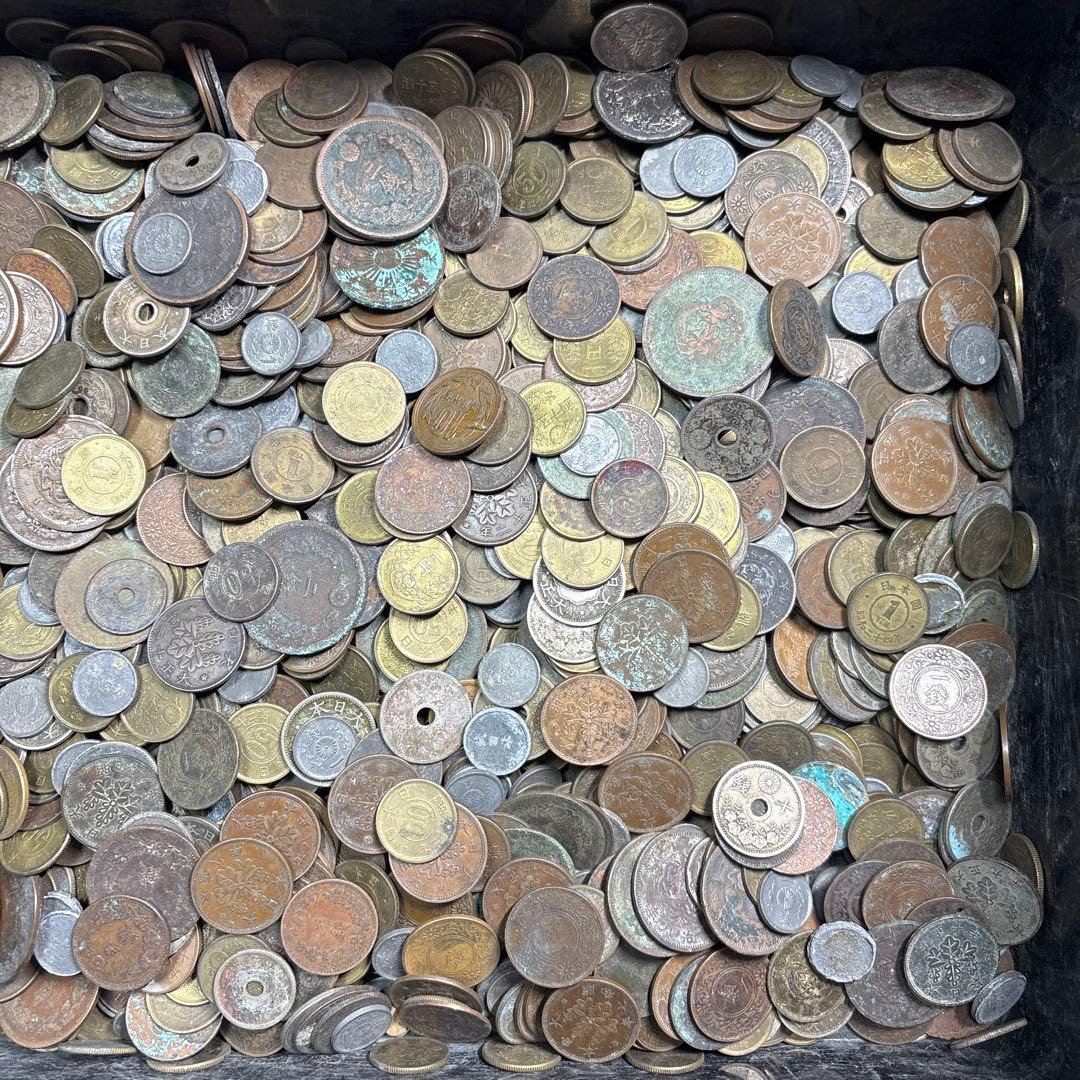 ①ジャンク古銭(アルミ無し)まとめ売り 約5kg 在庫処分品