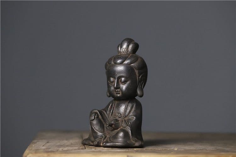 鉄器 鉄仏 観音菩薩仏像 阿弥陀仏 茶室禅意 置物 仏堂供養 装飾品 工芸品