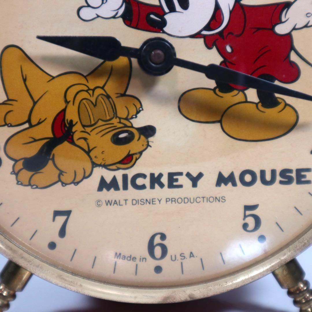 【動作OK】BRADLEYその③ 1960～70年ミッキー ゼンマイ目覚まし時計
