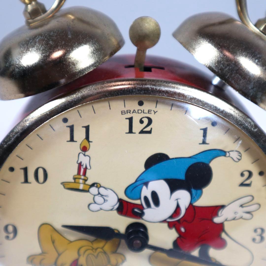 【動作OK】BRADLEYその③ 1960～70年ミッキー ゼンマイ目覚まし時計
