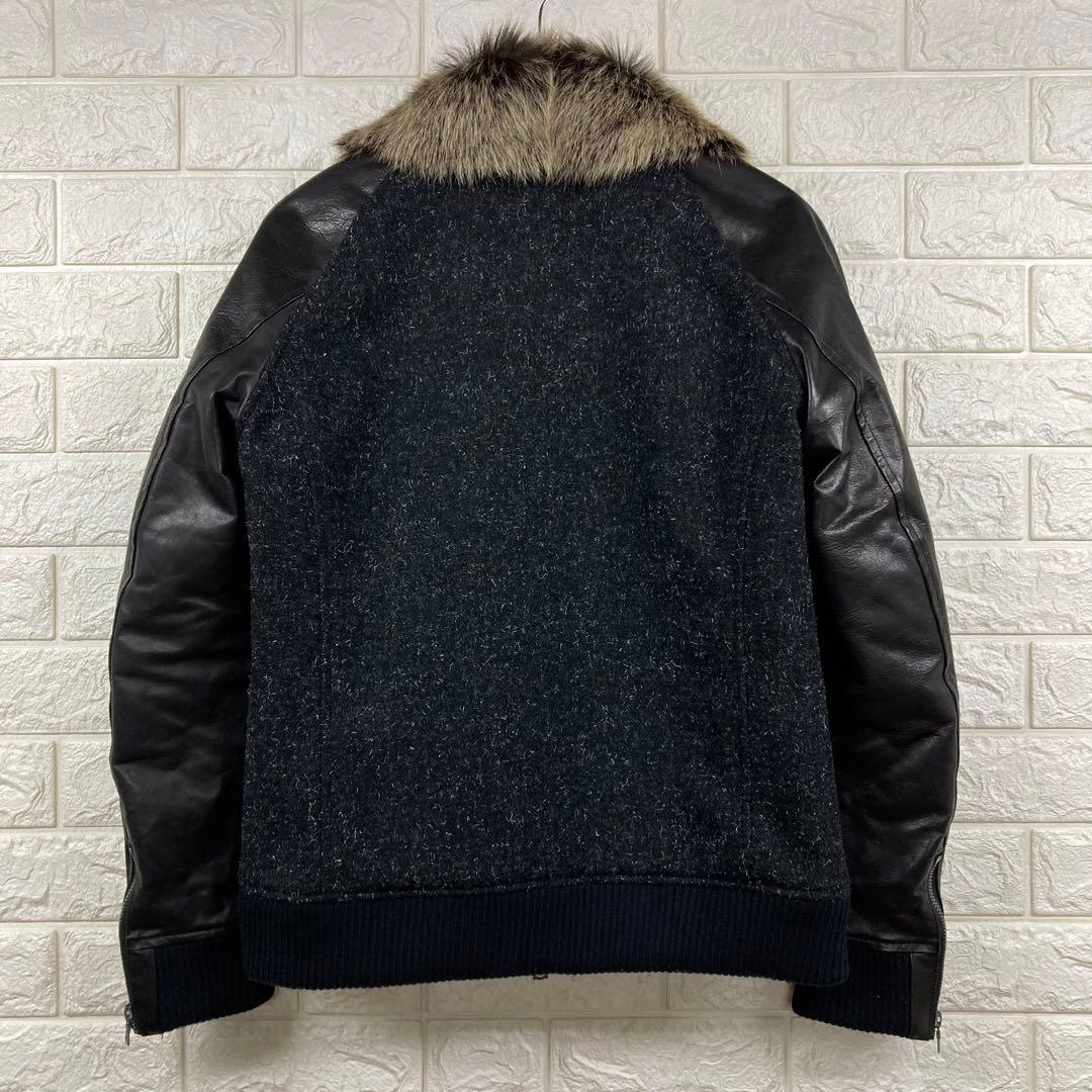 極美品 backlash バックラッシュ　メルトンステアレザースタジャン　M