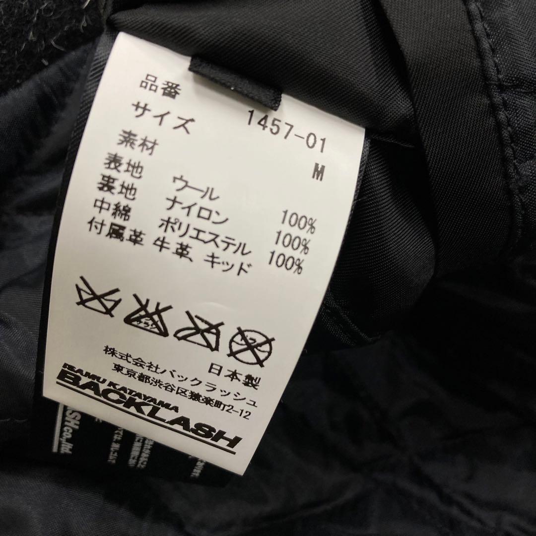 極美品 backlash バックラッシュ　メルトンステアレザースタジャン　M