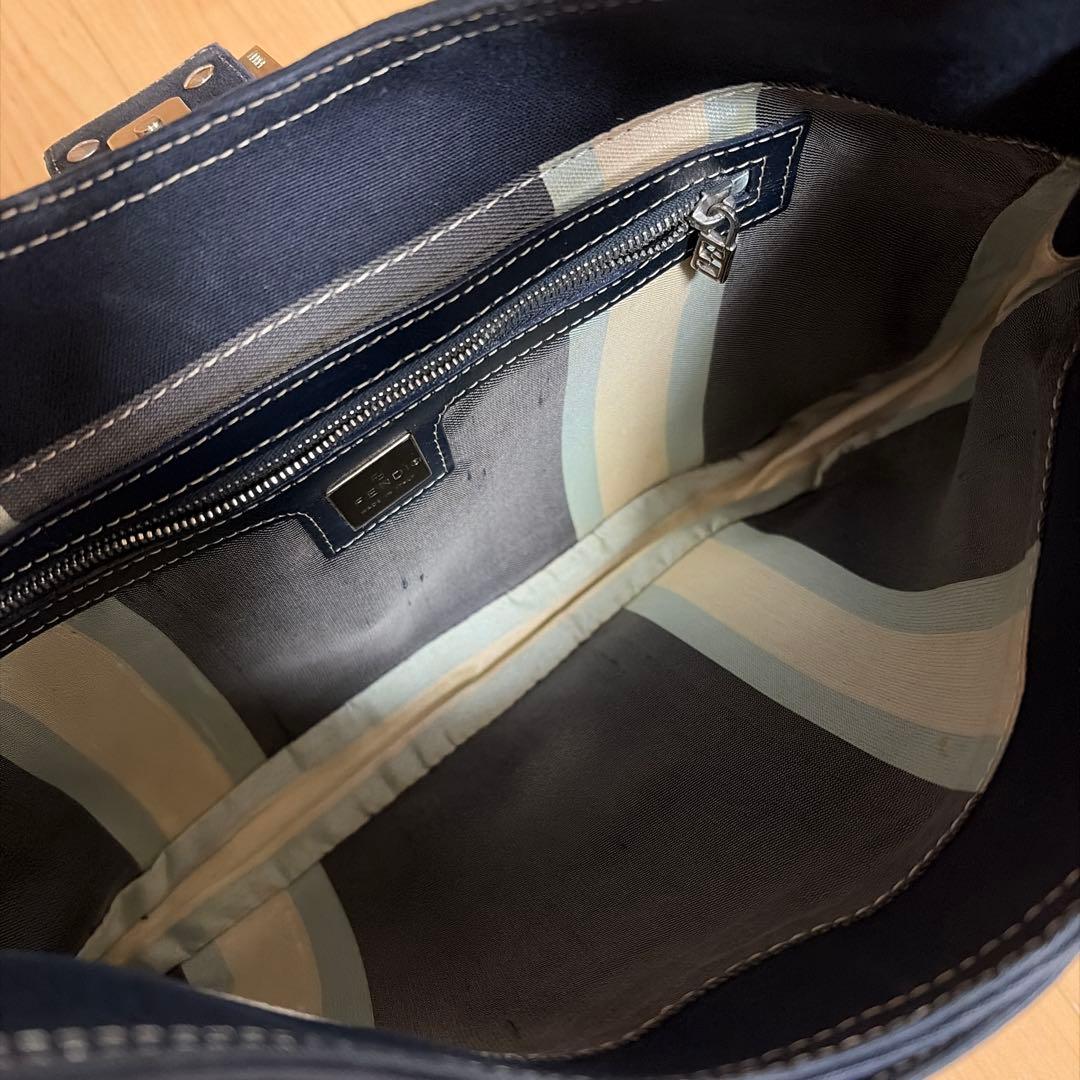 FENDI フェンディ マンマバケット マーブル デニム ショルダーバック 希少