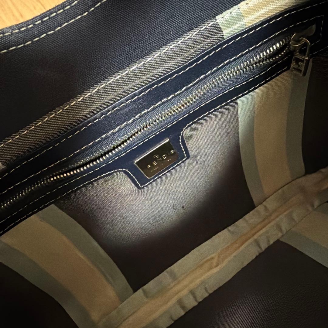 FENDI フェンディ マンマバケット マーブル デニム ショルダーバック 希少