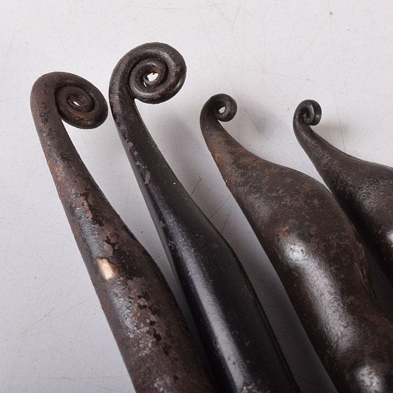 茶道具　鐵火箸　釜師　木越三右衛門造　二膳　共箱　V　R8312