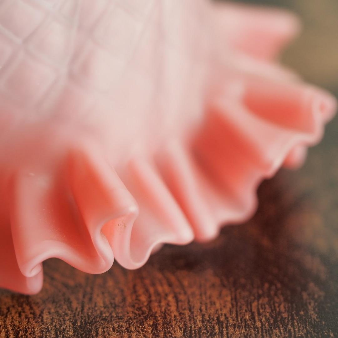 シェードランプ フリル型天吊りランプ / アンティーク 英国製