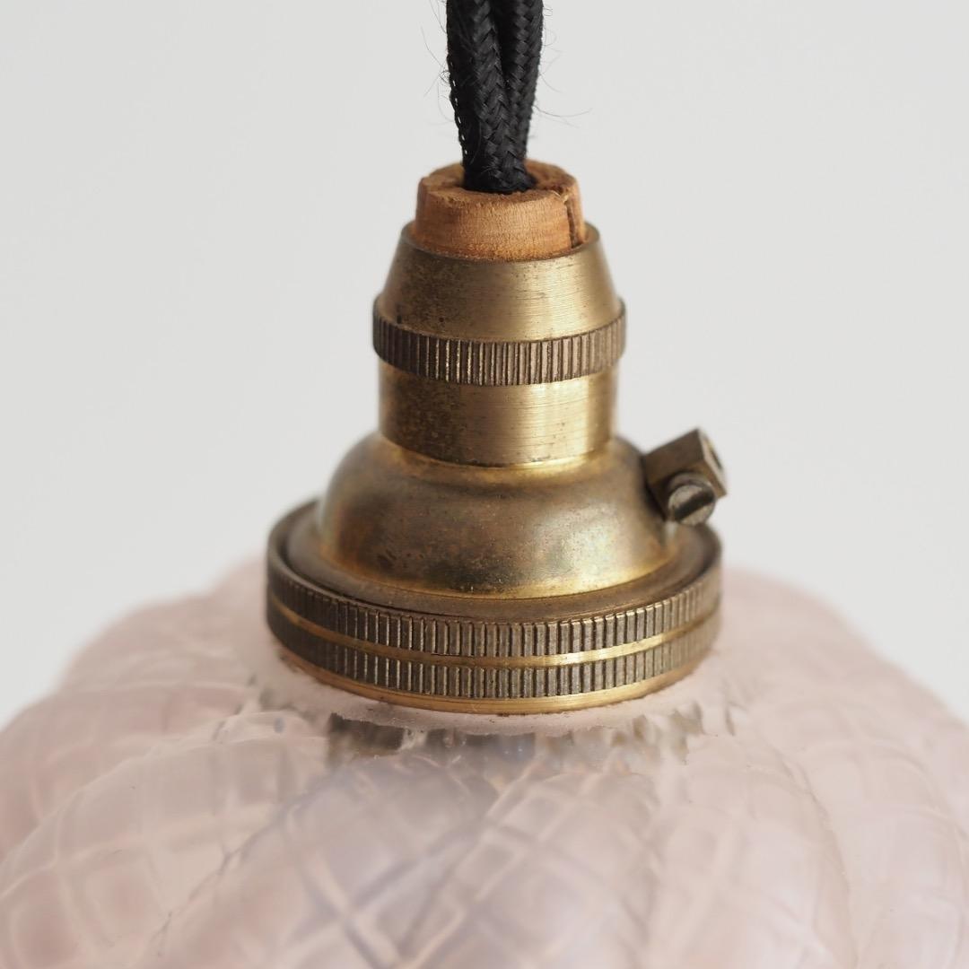 シェードランプ フリル型天吊りランプ / アンティーク 英国製