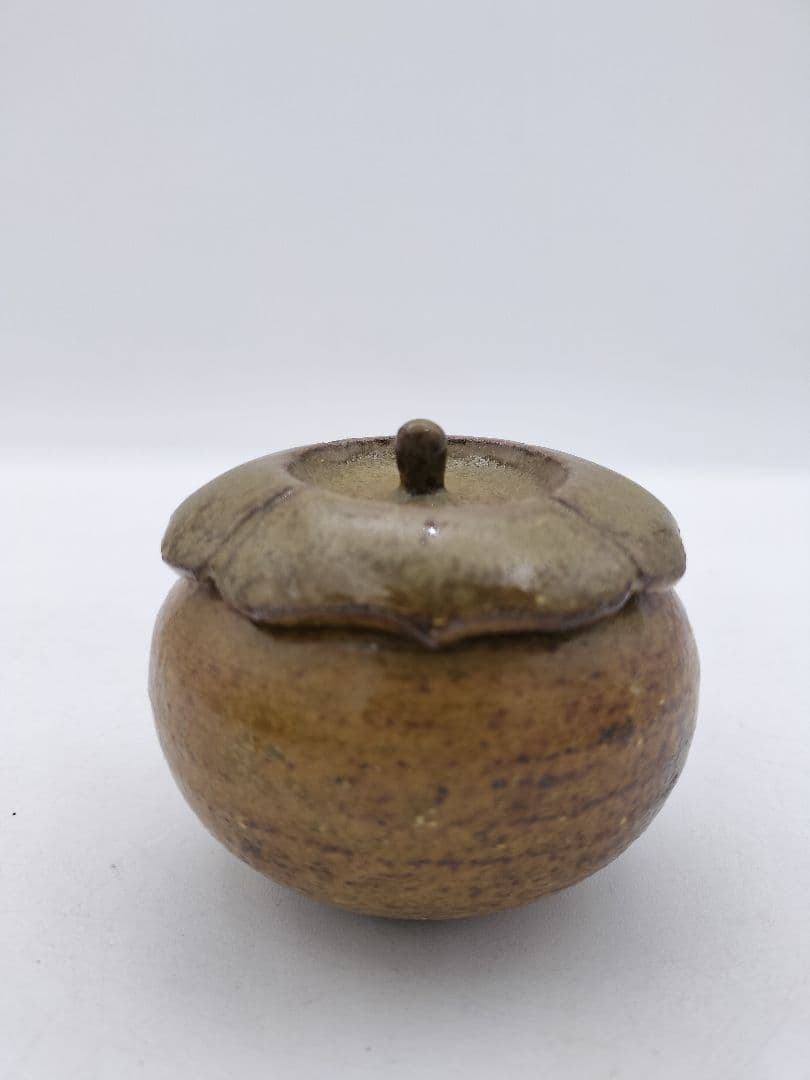 c479 茶器 柿 遠州七窯　志戸呂 廣前心斎　木箱 茶道具 古物
