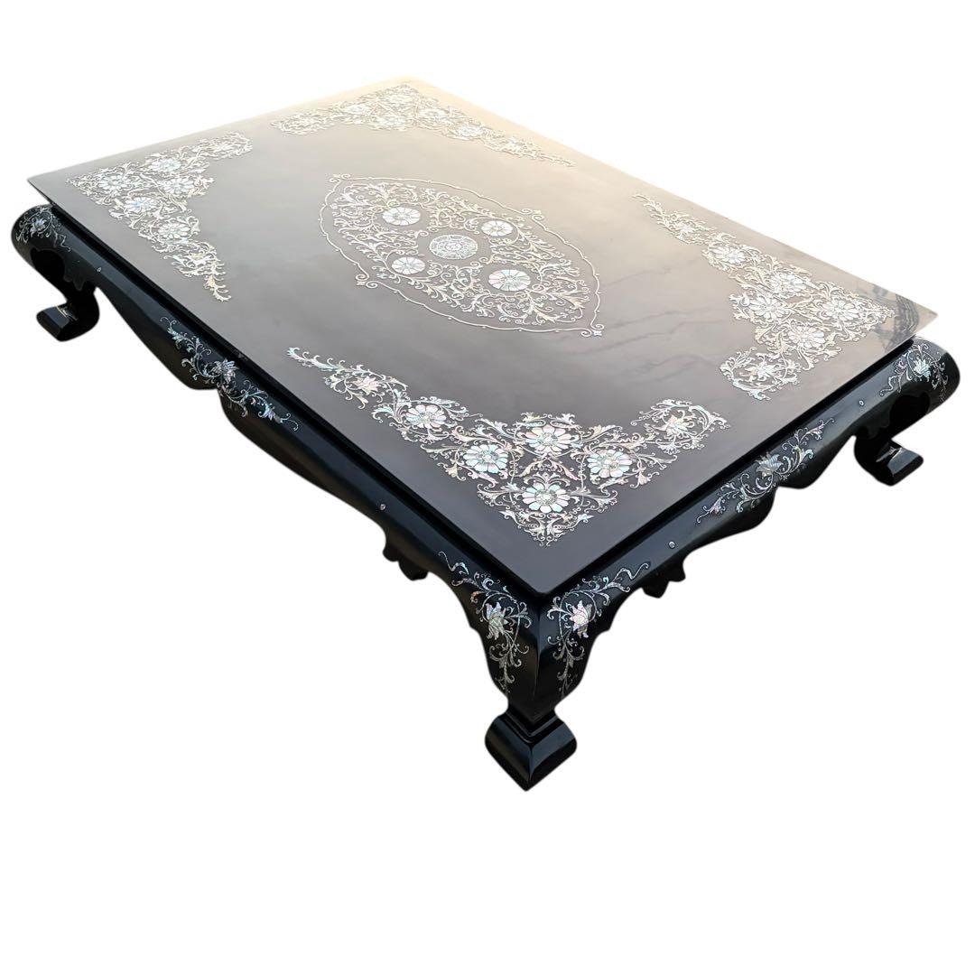 美品 最高級 螺鈿細工 座卓 座敷机 ローテーブル リビングテーブル 中国 韓国