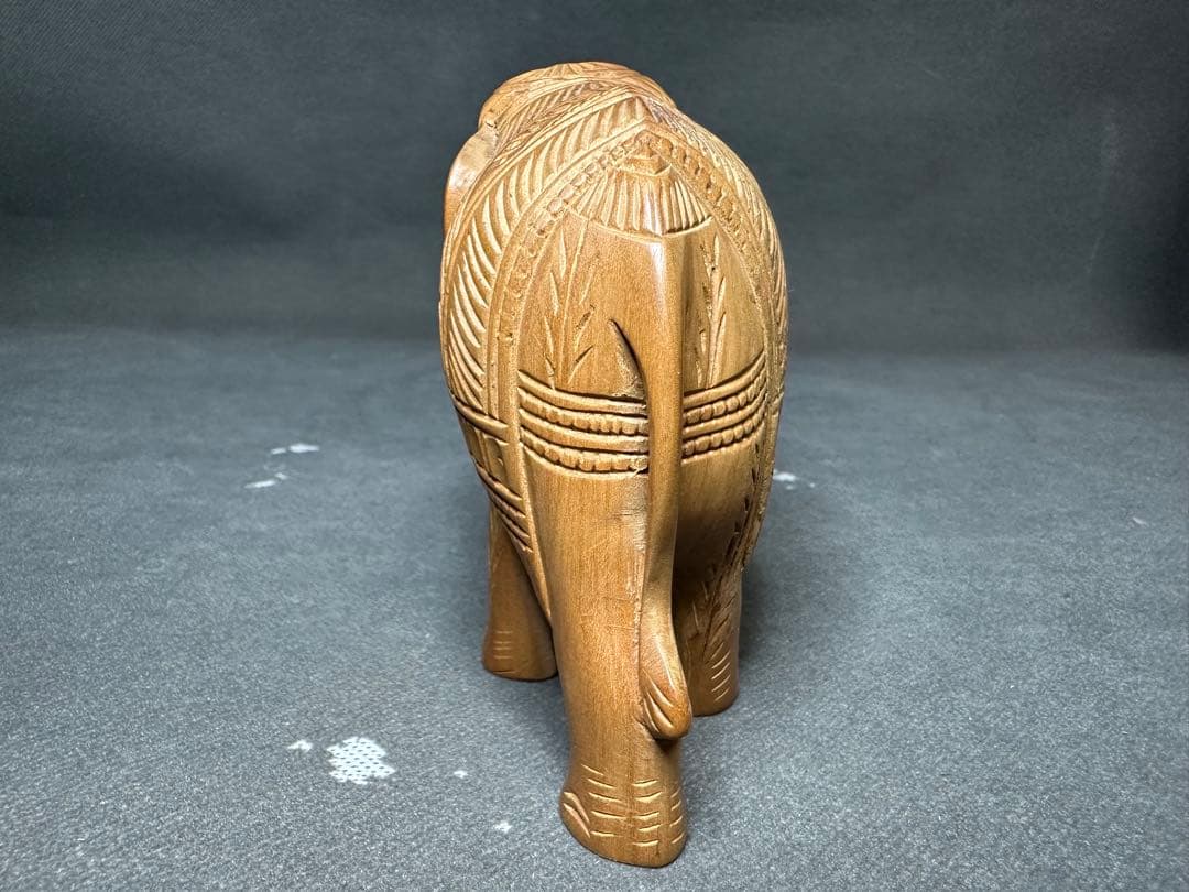 インド　白檀　象　木彫り　骨董 木像　木製　仏教　密教　置物　アンティーク