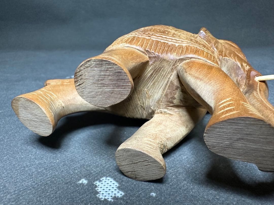 インド　白檀　象　木彫り　骨董 木像　木製　仏教　密教　置物　アンティーク