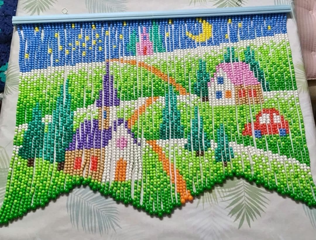 価格変更　スキルスクリーン　 星空 のれん　 85cm×63cm【完成品】