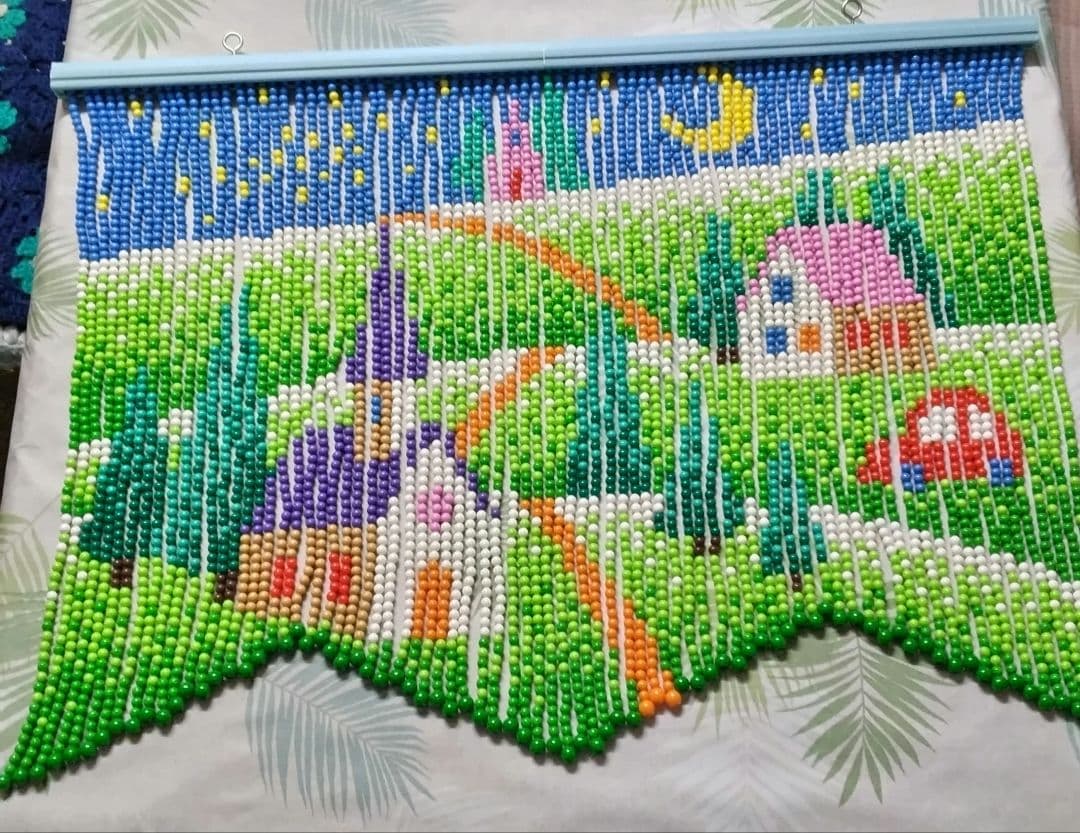 価格変更　スキルスクリーン　 星空 のれん　 85cm×63cm【完成品】