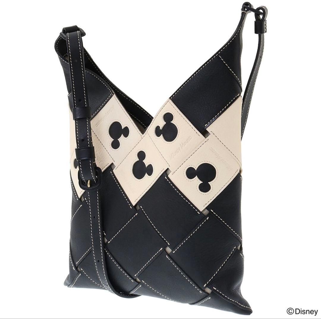genten サスティナブルカットワーク 限定ミッキーマウス ショルダーバッグ