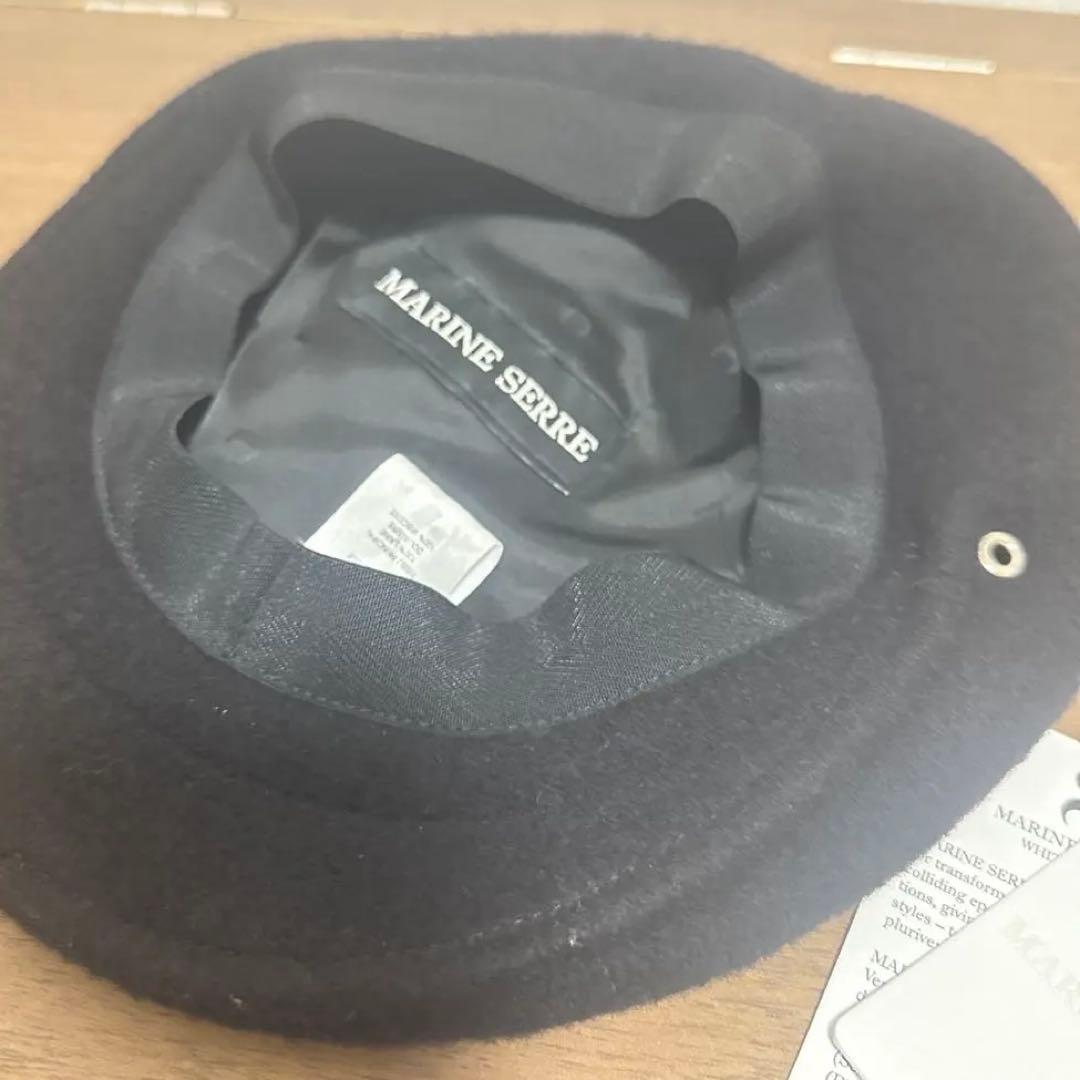 MARINE SERRE ブラック ベレー帽